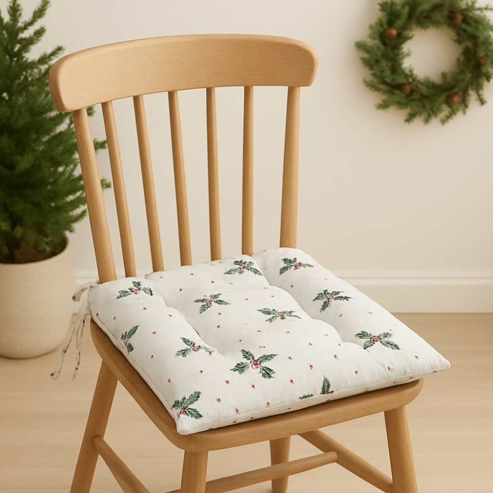 Christmas Print Seat Pad